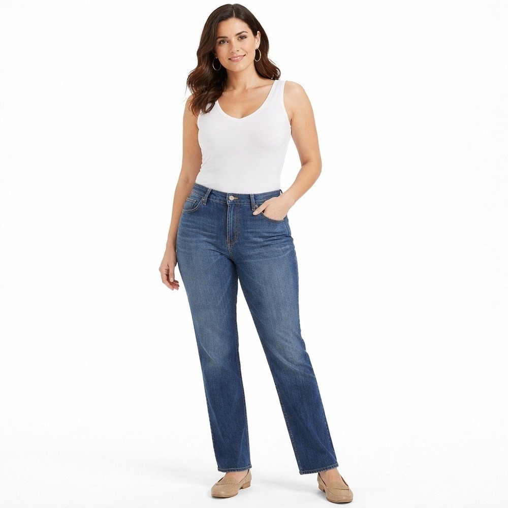 Lauren Ralph Lauren Jeans Womens Sz M Classic Straight Everyday Wardrobe Staple